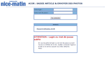 Tablet Screenshot of acor2.nicematin.fr